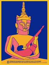 4580.OSPAAAL.laos.buddhist statue.soldier holds gun.POSTER.decor Home Office art - £13.45 GBP+