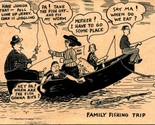 Comic Family Fishing Trip UNP Unused Chrome Postcard Cook Co L C 36 - £4.23 GBP