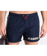 Iceberg Men&#39;s Blue White Red Logo Swim Shorts Beach Athletic Size 2XL Sl... - £73.86 GBP