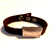 Demdago Love Letter Adjustable Leather Bracelet Silver Brown - £19.12 GBP