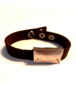 Demdago Love Letter Adjustable Leather Bracelet Silver Brown - £19.34 GBP