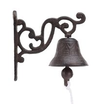 QSDGFH Outdoor Wall Bell, Cast Iron Door Bell Retro Bracket Mounts Bell ... - €26,41 EUR