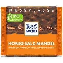 Ritter Sport HONEY SALT ALMOND chocolate bar 100g- FREE SHIPPING - $8.90