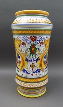 Fratelli Mari Deruta Italy Raffaellesco Hand Painted Umbrella Stand Vase 18.5&quot; - £639.47 GBP