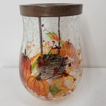 Yankee Candle Glass Harvest Pumpkin Autumn Fall Tealight Candle Holder 1... - $14.15