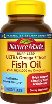 Nature Made Burp-Less Ultra Omega-3 from Fish Oil 1400 mg, Dietary Supplement fo - £32.76 GBP