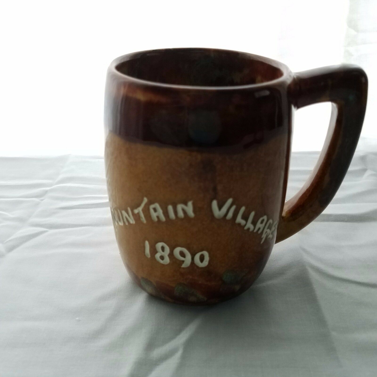 Primary image for Cold Mountain Pottery Drip Glazed Mug Mountain Village 1890 16 oz. Coffee Mug