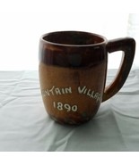 Cold Mountain Pottery Drip Glazed Mug Mountain Village 1890 16 oz. Coffe... - £19.95 GBP