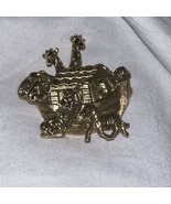 Vintage  Brooch Avon Gold Toned Noah&#39;s Ark Animals 90s Religious Catholi... - £7.59 GBP