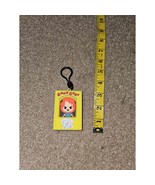 Chucky Themed Good Guys Logo MEZCO Yellow Frame Plastic Keychain - £8.30 GBP