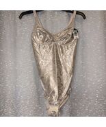 Vintage VANITY FAIR SATIN BODYSUIT Panty NYLON Stretch BRA Floral  34C B... - $55.87 CAD