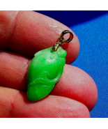 Earth mined Jadeite Jade Green White Color Deco Pendant Medallion 18k Go... - $7,865.77 CAD