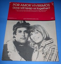 The Captain &amp; Tennille Love Will Keep Sheet Music Vintage 1975 Spanish Edition - £15.70 GBP