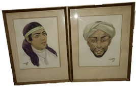 Hans Kleiss LISTED Artist (1901-1973) 2 signed Mid Century Watercolor Paintings - $222.75