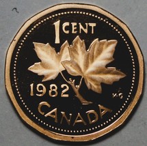 Canada Cent, 1982 Cameo Proof~180,908 Minted~Free Shipping - £4.70 GBP