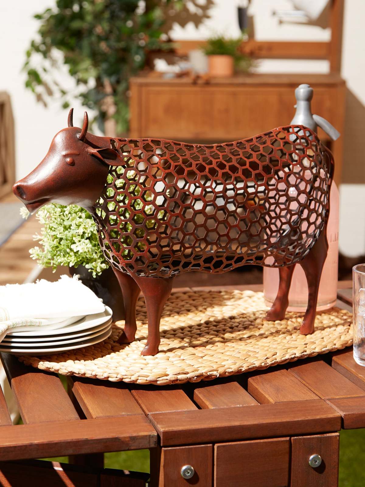 Primary image for CHICKEN WIRE COW SCULPTURE