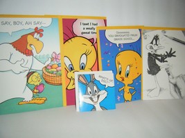 Vtg 90s Looney Tunes Greeting Cards Foghorn Leghorn Sylvester Bugs Tweedy - £9.35 GBP