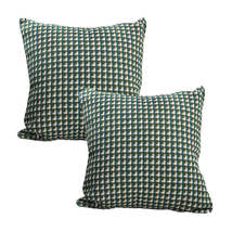 SOGA Set of 2 Forest Green Geometric 45cm Decorative Throw Pillow Covers - €50,42 EUR