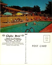 Wisconsin(WI) Wisconsin Dells Skyline Motel Highway 12 Pool Cars VTG Postcard - £7.37 GBP