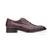 Belvedere Men's Orlando Dress Shoes Genuine Ostrich Quill Dark Burgundy D01 image 4