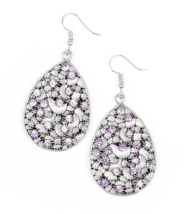 Paparazzi Dazzling Dew Purple Earrings - New - £3.58 GBP