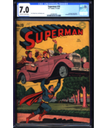 Superman #19 (1942) CGC 7.0 -- O/w to white pages; Jerry Siegel &amp; Joe Sh... - $1,755.99