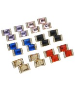 Wholesale Lot 10 Pairs Mix Vintage Style Glam Bling Colored Rhinestone E... - £17.55 GBP