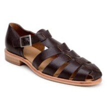 Belvedere Men's Elio sandal Italian Deerskin Leather Brown image 7
