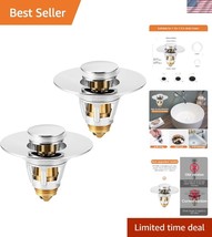 Elegant Stainless Steel Bathroom Drain Stopper - Compatible with 1.1-1.5... - $578.95 MXN