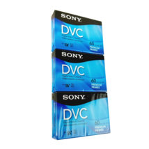 SONY DVC Mini 60-Min Blank Tape Digital Video Camcorder Cassettes 3-Pack... - $13.95