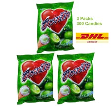 300 Candies Heartbeat New Lime Salt Flavor Candy 280g (3 Packs) - £35.58 GBP