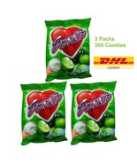 300 Candies Heartbeat New Lime Salt Flavor Candy 280g (3 Packs) - £34.81 GBP