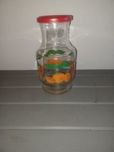 Vintage Anchor Hocking Orange Juice Glass Container Jug Pitcher Carafe - £14.61 GBP