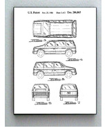 Framed 8.5 X 11 Mini Van Ford Chevy Original Patent Diagram Plans Ready ... - £14.27 GBP
