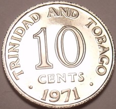 Rare Proof Trinidad &amp; Tobago 1971 10 Cents~Only 12,000 Minted - £3.29 GBP