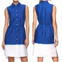 REED Shirt DRESS Size: SMALL New SHIP FREE Dip Dye Sleeveless Blue / White - £77.87 GBP