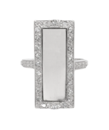 Platinum Genuine Natural Diamond Ring with Compartment (Opens) Size 6.75... - €2.223,99 EUR