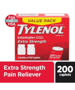Tylenol Value Pack 2 Botlles 200 Caplets Total ~ Exp  12/2028 - $26.94 CAD
