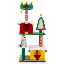 Cute Christmas Cat Tree Cat Tower for Indoor Cats with Scratching Posts and Carp - $3,139.76 MXN
