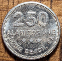 Long Beach, California CA 250 Alamitos Ave Car Wash Token - $4.24