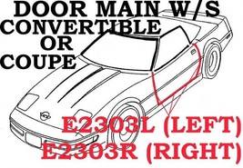 1984-1989 Corvette Weatherstrip Door Main Coupe Or Convertible USA Left - $128.65
