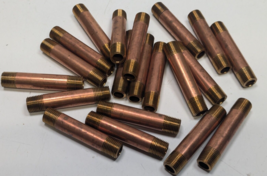 Lot of 20 NEW 1568K113 -  1/8″ X 2″ Lead Free Red Brass Nipples - $753.65 MXN