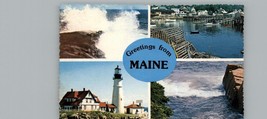 Vintage Greetings From Maine 1960&#39;s Or 70&#39;s  Postcard - £3.29 GBP