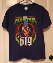 WWE 2018 Rey Mysterio Master of the 619 Wrestling T Shirt Blue Size M - $14.55