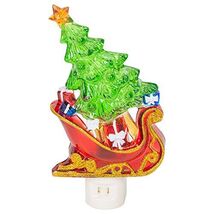 Sleigh with Christmas Tree Swivel Plug Night Light 6.5 Inch - $27.98