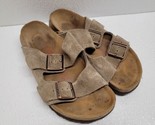 Birkenstock Arizona Tan Taupe Suede Double Strap Sandals High Arch Women... - $44.45