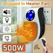 2021 Electric Heater With Remote Control Lcd Home Heaters Foot Warmer Mini Elect - £31.44 GBP