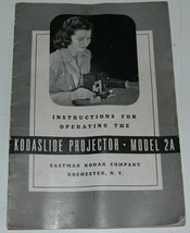 Vintage Kodak Kodaslide Projector Manual Model 2A - $11.99