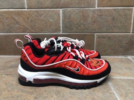 Authenticity Guarantee 
Nike Air Max 98 GS Habanero Red/White/Gold BV487... - £87.71 GBP