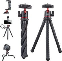 Flexible Camera Tripod With A Cold Shoe Phone Mount For, And Sony Cameras. - £32.01 GBP